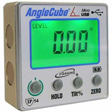 iGaging AngleCube Digital Bevel Gauge Protractor Level with precision digital sensor - angled view