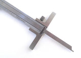iGaging Depth Measuring Base attached to Vernier Calipers arms with thumbscrew lock