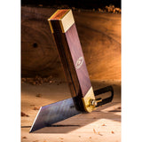 Crown sliding bevel with rosewood and brass handle, angled view