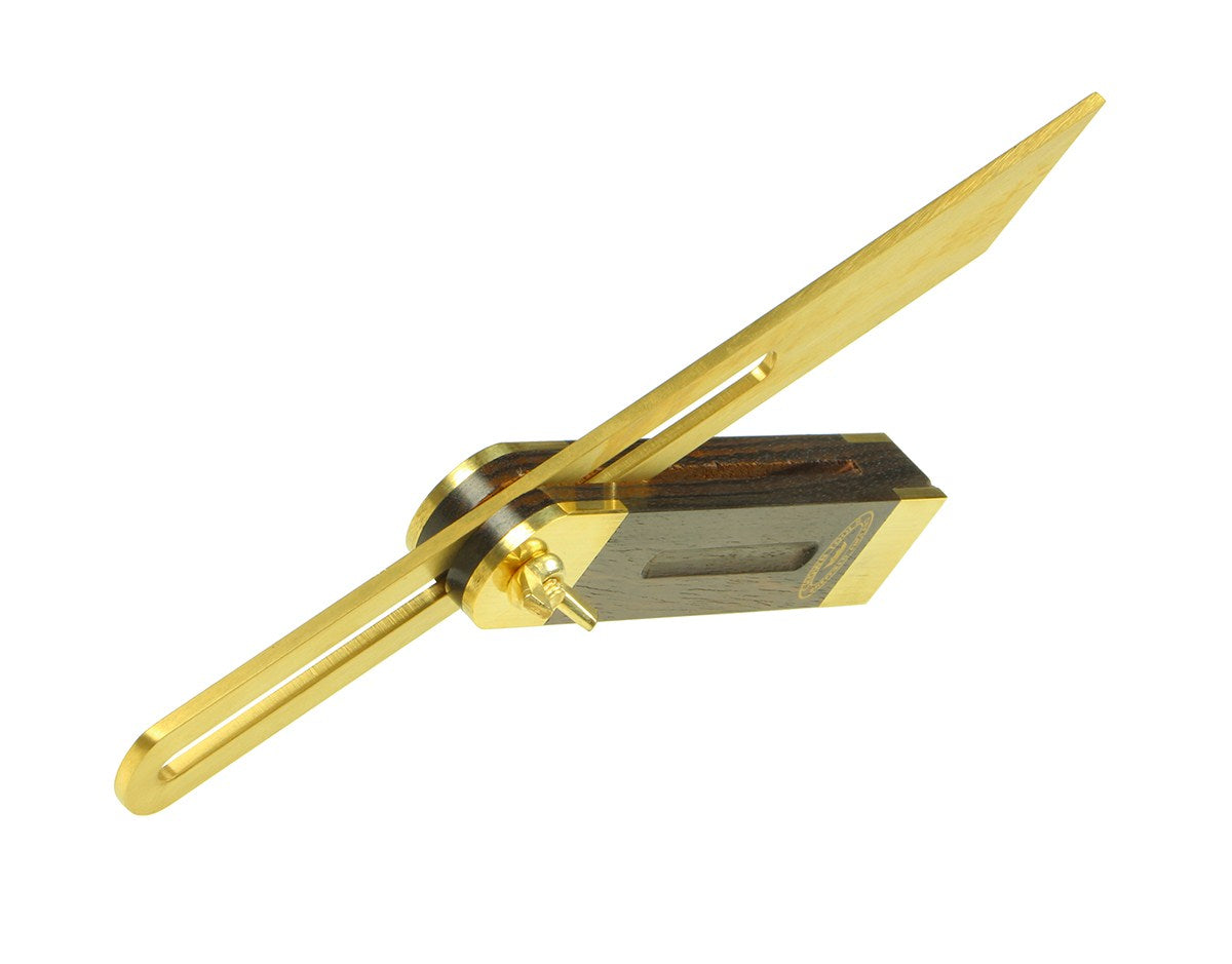 Crown Sliding Bevel 230mm Brass Blade and Rosewood Handle, angled view