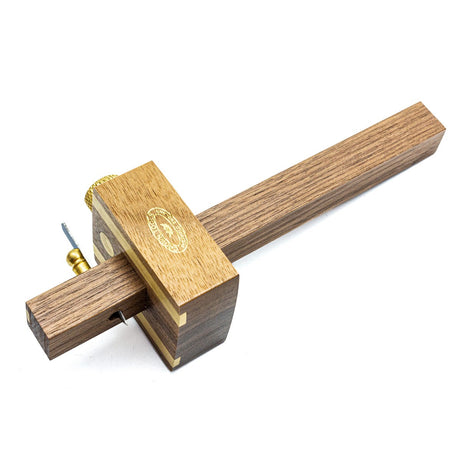 Crown Cutting Gauge 140mm Rosewood & Brass woodworking tool with sharp knife cutter and solid brass bar
