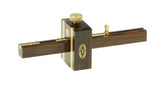 Crown Mortice Gauge with Rosewood and Brass Components, Adjustable Pins for 6-140mm Marking Capacity