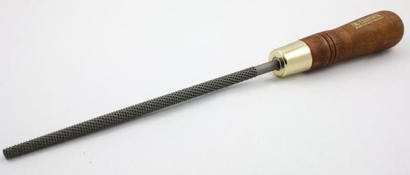 Narex Round Rasp Bastard Cut tool in use, showcasing its intricate design and quality craftsmanship