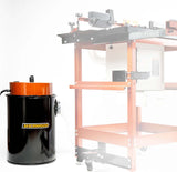 Sherwood 11000W 1.5HP Compact Dust Extractor - Side view showing 50L portable workshop dust control system