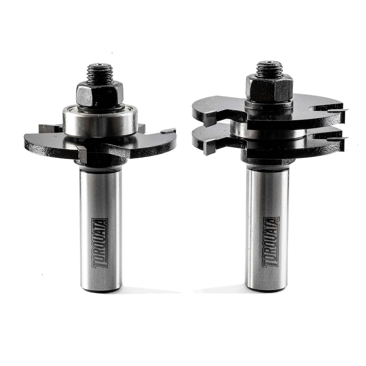 Torquata Tongue & Groove 12mm Router Bit Set for thin materials on 1/2in shank