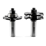 Torquata Tongue & Groove 12mm Router Bit Set for thin materials on 1/2in shank