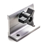 Torquata Aluminium Mount Bracket for T-Track Fence - Side view showing dimensions and hole details