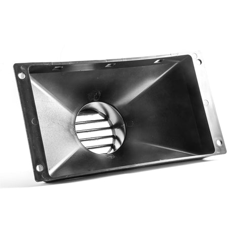 Sherwood Medium Dust Extraction Hood with 4in Outlet, 340 x 184mm Mouth, ledge with 10.5mm holes, and flat inlet