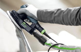 Festool ETS EC 150mm Brushless Random Orbital Sander in Systainer, compact design for reduced physical fatigue, ideal for overhead sanding
