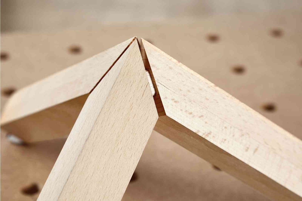 Festool 8mm x 50mm Hardwood Tenons for DF 500 shown in use in furniture mortise and tenon application