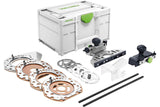 Festool Router Accessory Systainer Set for OF 2200 Plunge Router with guide rail adapters, copying rings, and more neatly stored
