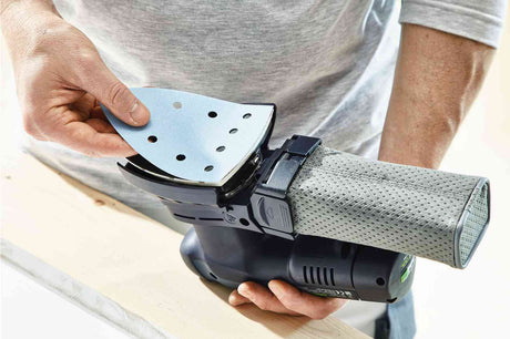 Festool Granat Abrasive Sheet 100mm DELTA Pack of 10 on wood surface