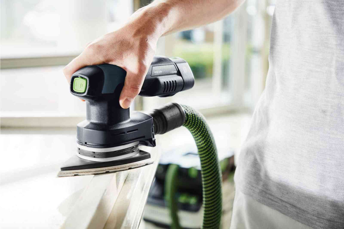 Festool Granat Abrasive Sheet 100mm DELTA Pack of 10 detail showing special coating for VOC varnishes