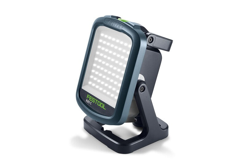 Festool SYSLITE KBS C Cordless Construction Light shining on a construction site