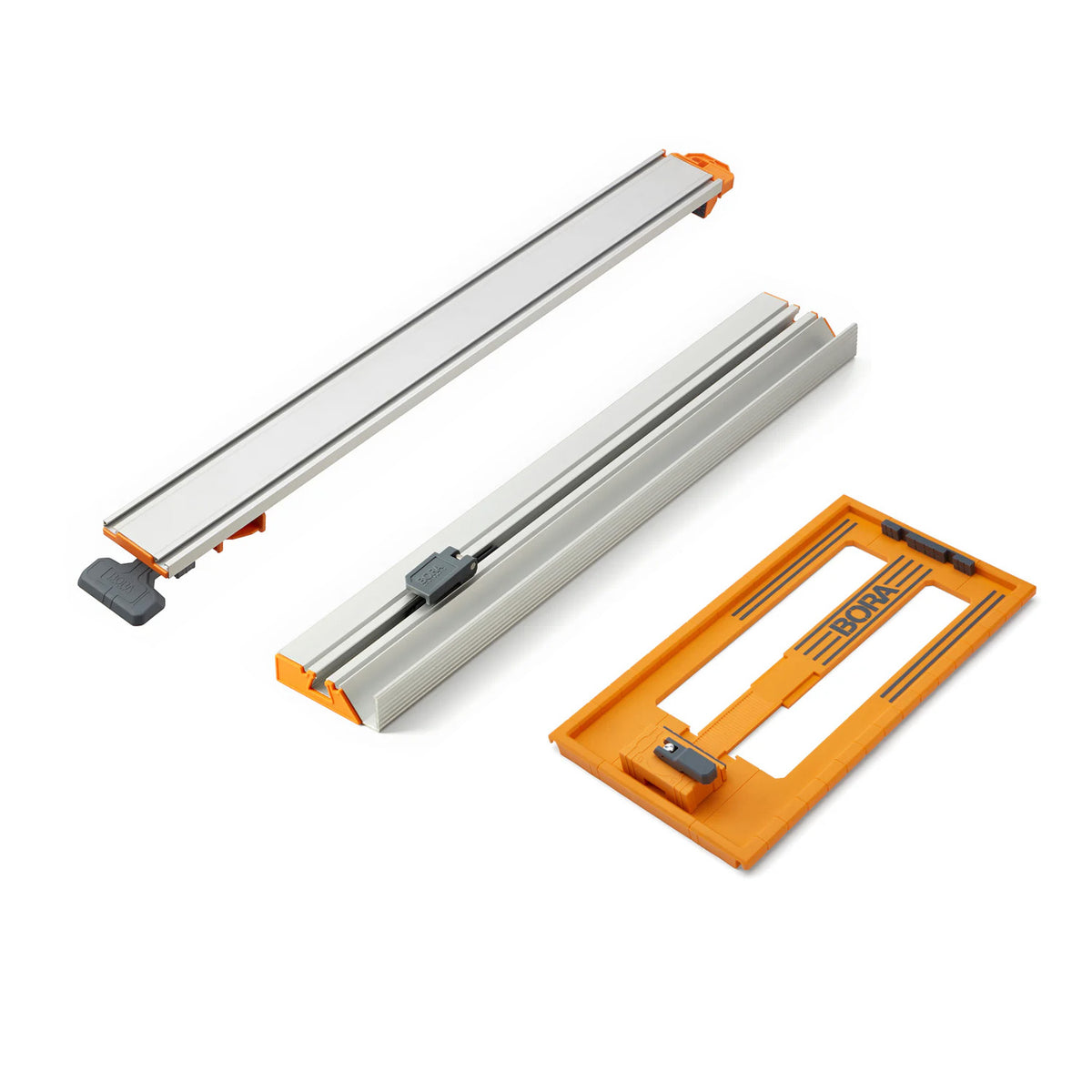 BORA 24in Clamp Edge Saw Guide Bundle in use on sheet material