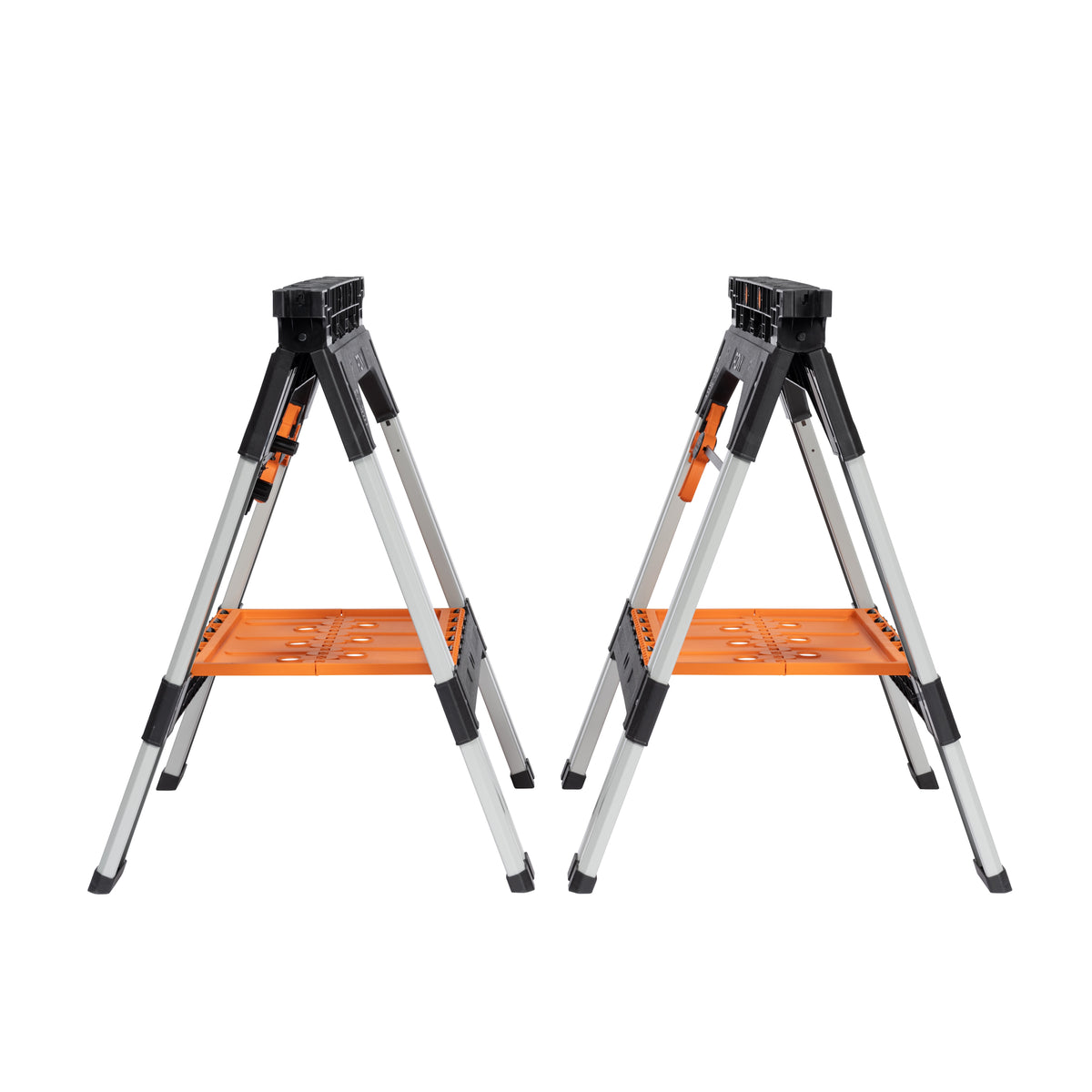 Pony Jorgensen 2-Piece Clamping Sawhorse with attached clamp and bench dog in use