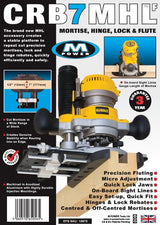 MPOWER CRB7 Router Base Mortice Hinge & Lock Jig Attachment in use with precision