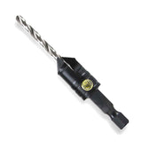 Snappy Gold Screw Countersink Drill Bit in use, creating precise pilot holes and countersinks for screws