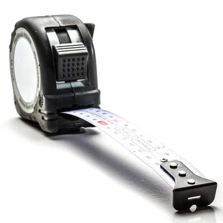 FastCap Measuring Set with Tape Measures, FatBoy Pen, Refill Leads & Tape Mount on wooden workshop table