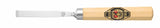 Kirschen Two Cherries #1 Straight Gouge Wood Carving Chisel in action, showcasing fine German craftsmanship