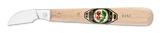 Kirschen Two Cherries #3352 Chip Carving Knife with Long Skew Edge, Hornbeam Handle, hand forged German steel craftsmanship