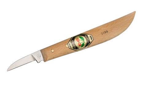 Kirschen Two Cherries 3358 Chip Carving Knife with Straight Edge Blade and Hornbeam Handle from German Steel
