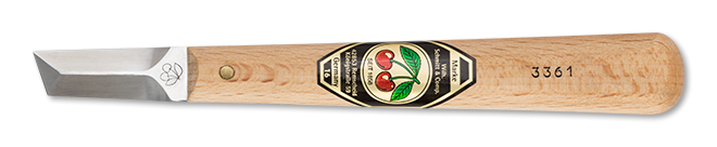 Kirschen 3361 Chip Carving Knife with Straight Blade and Three Edges, ideal for specialty woodcarving projects