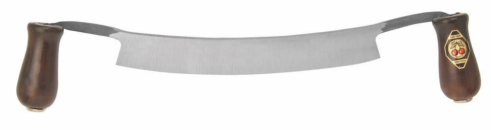 Kirschen Two Cherries Curved Drawknife 250mm Blade, high-quality German woodworking tool for shaping wood precisely