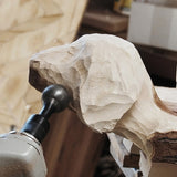 Arbortech Ball Gouge attachment carving concave surfaces in woodworking project