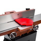 Sherwood 6in Cabinet Jointer Planer, angled view showcasing sturdy welded cabinet base and upgraded SKF bearings