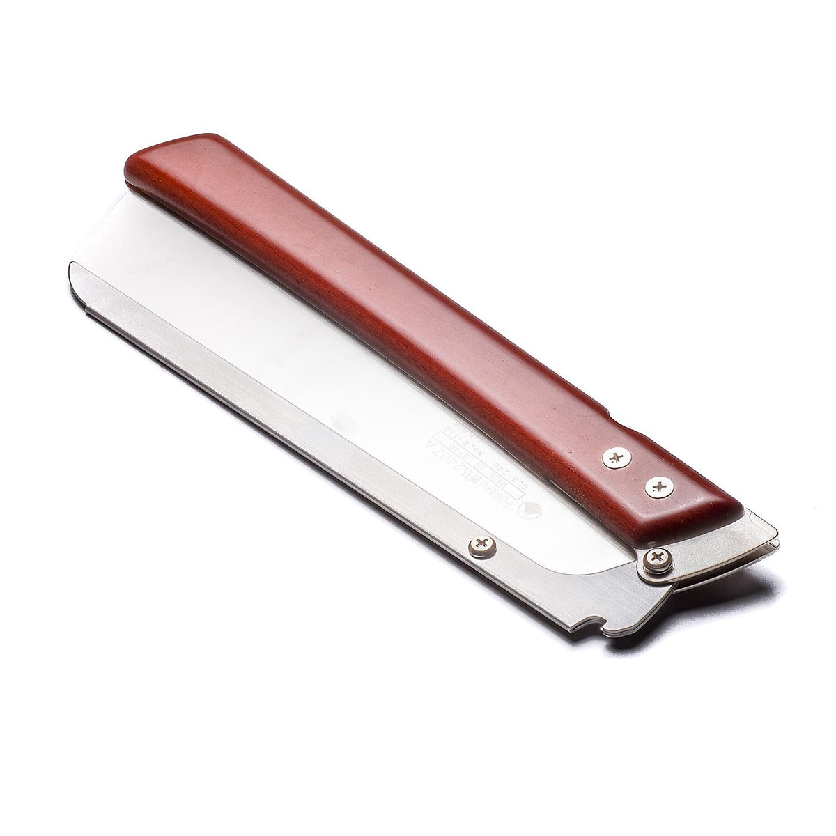 Folded Razorsaw Fugaku Dozuki Japanese saw, showcasing its compact design with folded blade inside handle