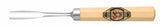 Kirschen Two Cherries #10 Short Bent Gouge Wood Carving Chisel in action, showcasing expert craftsmanship