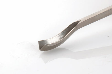 Kirschen Two Cherries #39 Short Bent V-Gouge Wood Carving Chisel 75-V in action, showing exceptional craftsmanship and steel quality