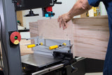 Australian woodworking tools store product image: MicroJig MatchFit Dovetail Track Clamps Set of Two, showing clamp in action
