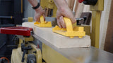 MicroJig GRR-Rip Block Smart Hook Table Saw Push Block in use with Smart Hooks engaged