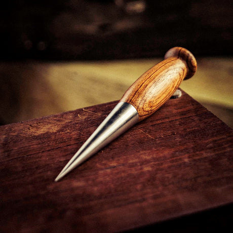 Luban Woodworking Scratch Awl HSS Wooden Handle with Bubinga Handle on White Background