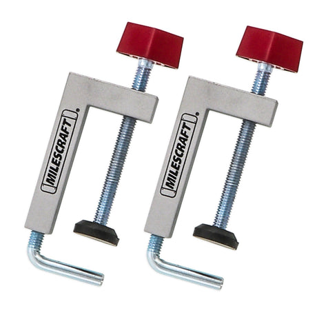 Milescraft FenceClamps Sub-Fence Clamps in use on table saw auxiliary fence