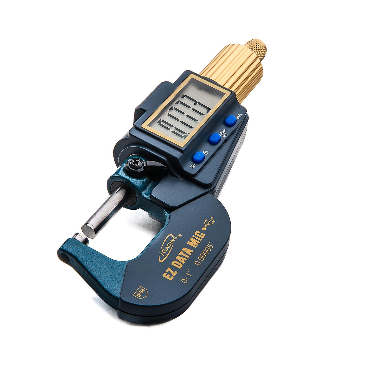 iGaging Digital Micrometer Multi Scale 1in Measuring Capacity in woodworking shop setting