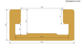 Incra 19mm gold Aluminium mitre track in 1220mm length, angled view