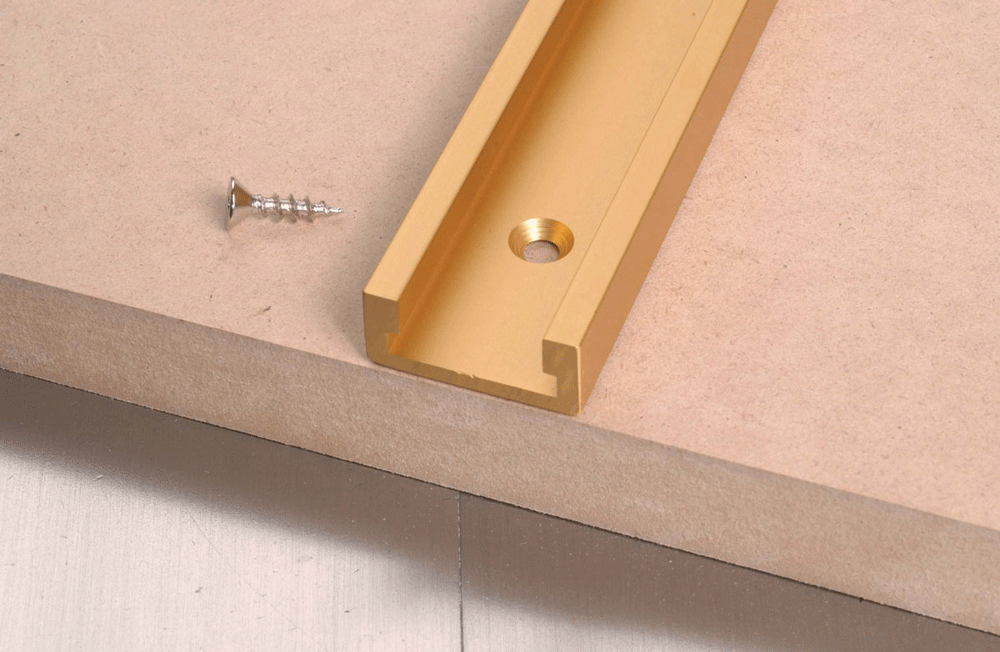 Incra Mitre Track Aluminium 19mm 3/4in Standard 1220mm gold anodised extrusion profile
