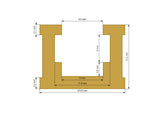 Anodised aluminium Incra Build-It System T-Track for woodworking tools