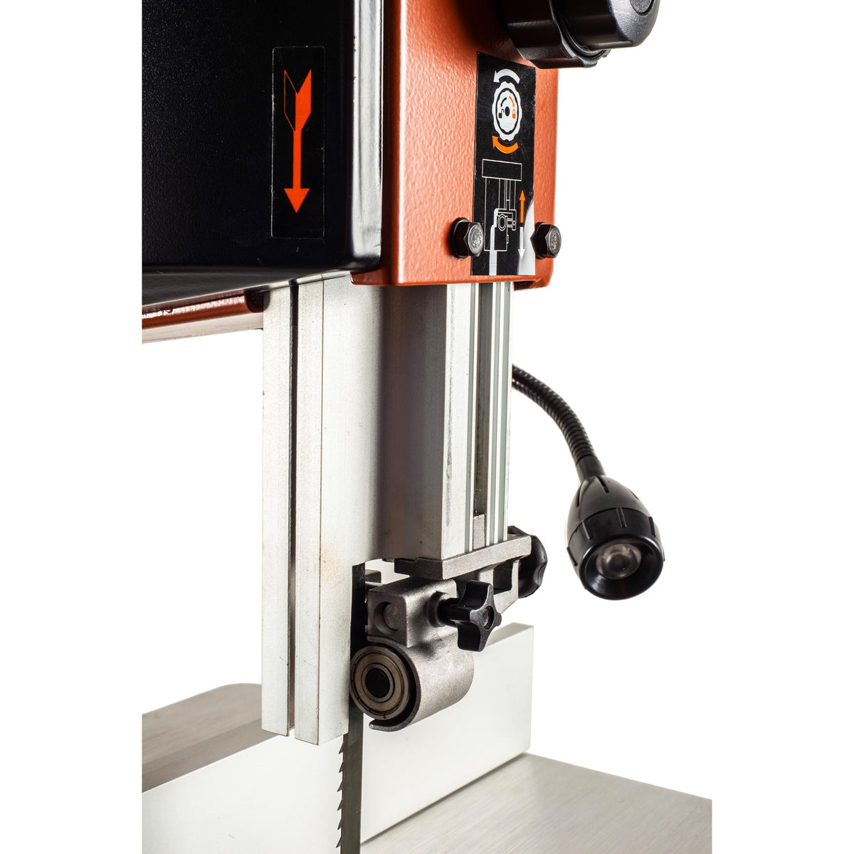 Sherwood 12in 750W Standard Bandsaw cutting wood in workshop