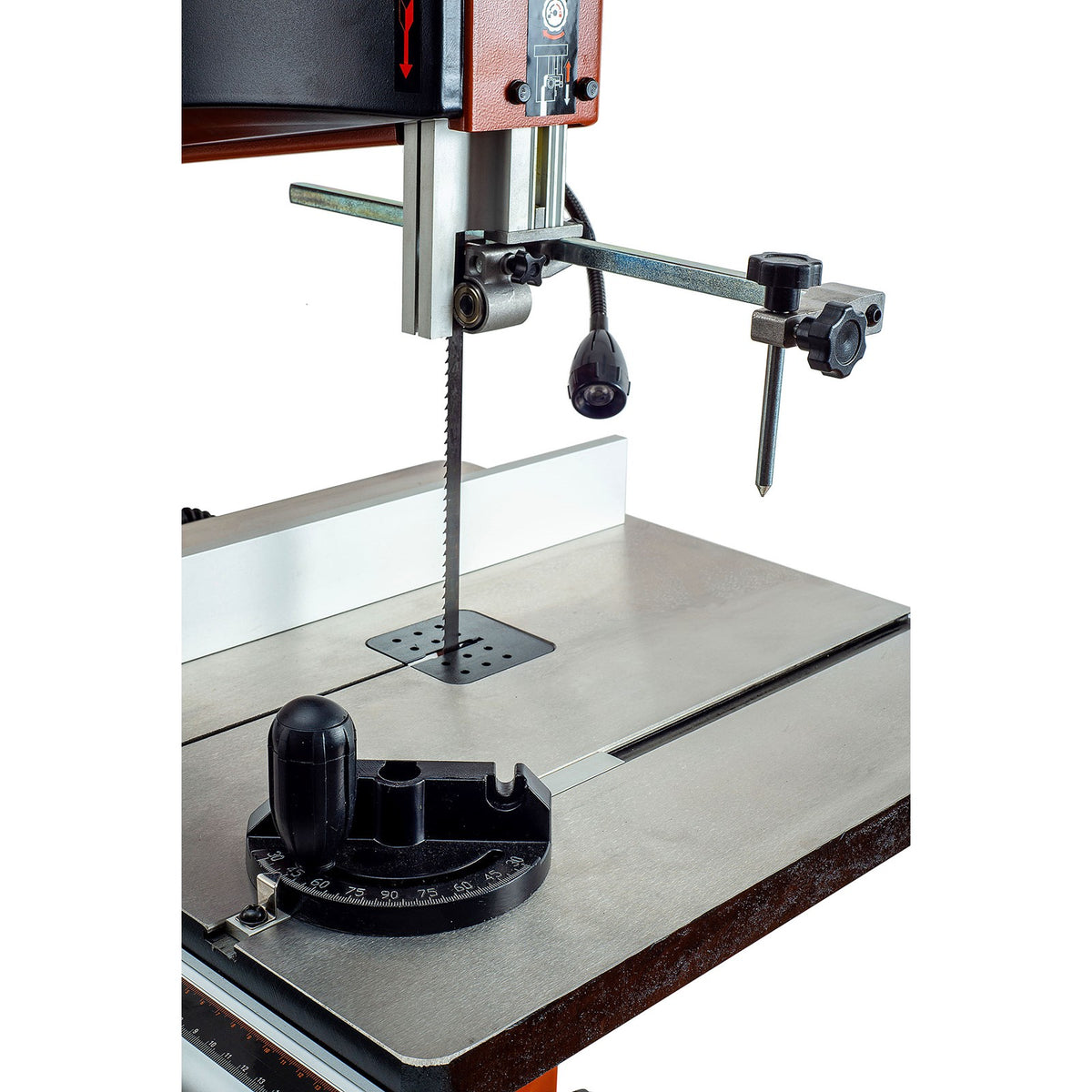 Sherwood 14in 1100W Standard Bandsaw in action, cutting through wood