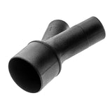 Sherwood Dust Extraction Y-Connector Ftting 4in to 2 1/2in Twin Outlet Reducer in use with twin hoses