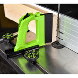 BOW Products GuidePRO Featherboard for Bandsaws in use, ensuring precise wood cutting and user safety