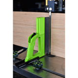 BOW Products GuidePRO Featherboard for Bandsaws in use on a band saw, demonstrating precision and safety measures