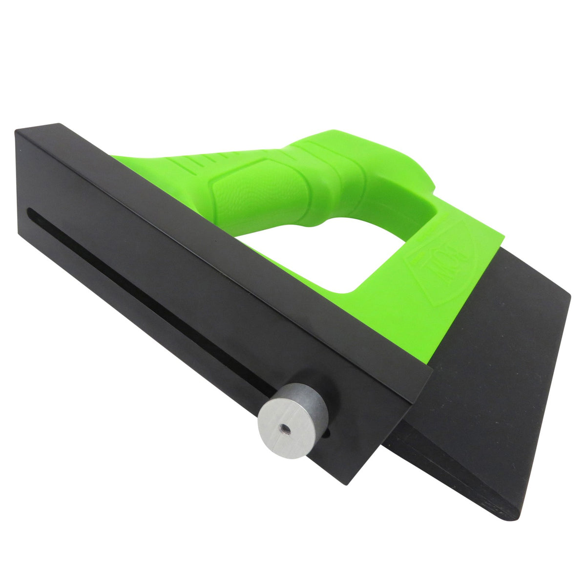 BOW Products GuidePRO Featherboard for Bandsaws from an overhead angle, showcasing its innovative design for precise wood feeding