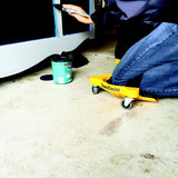 Milescraft KneeBlades Wheeled Knee Pads in use with 360° turning capability