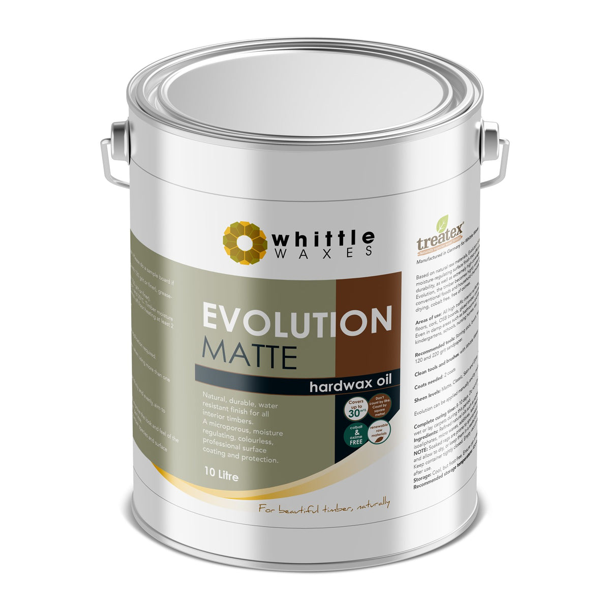 Whittle Waxes Evolution Hardwax Oil Matte Sheen 10-Litre Container in Product Image #9