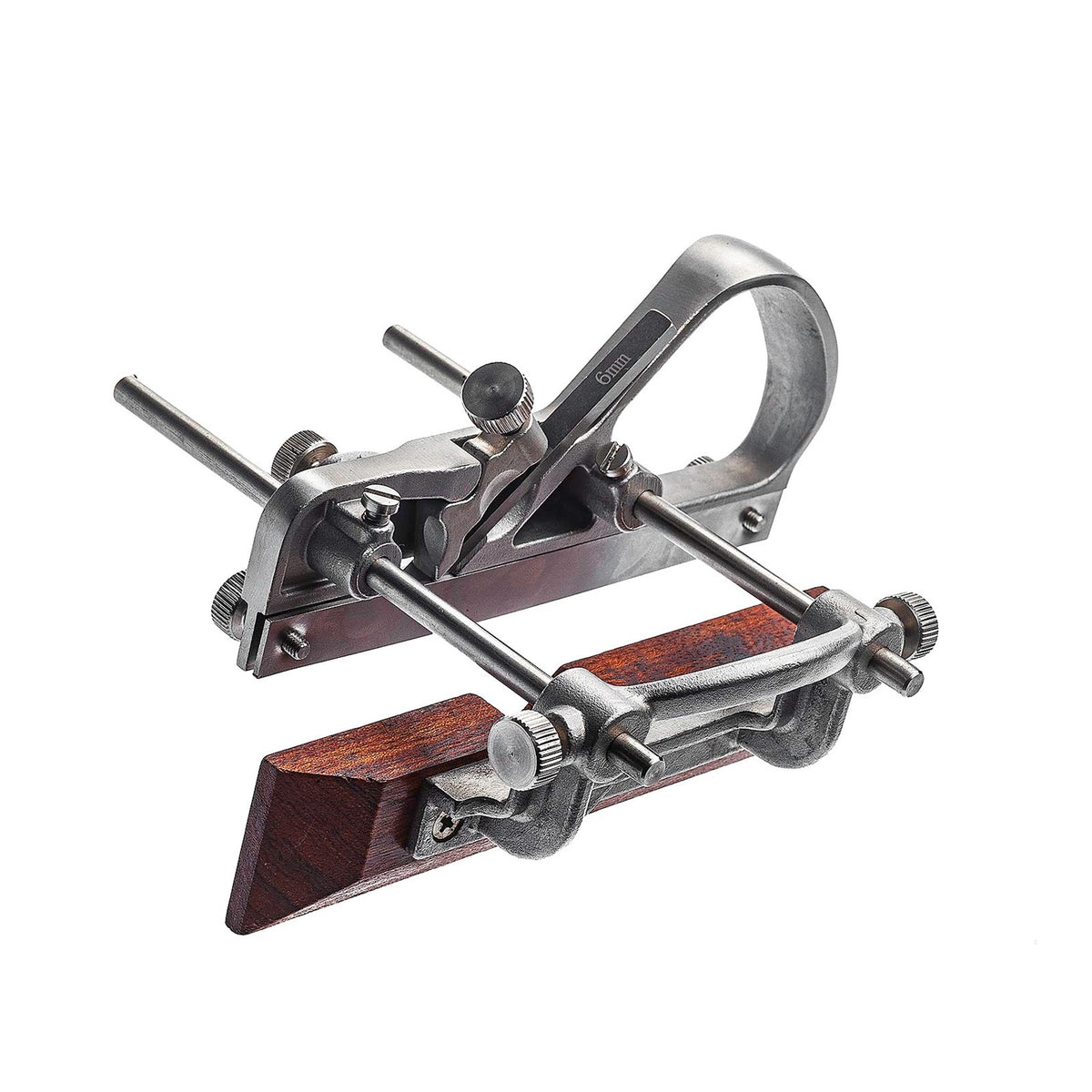 Luban Number 43 Plough Plane showing four metric blades in action